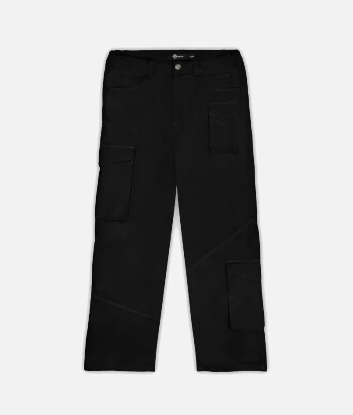 Vicinity Asymmetrische Cargohose Schwarz