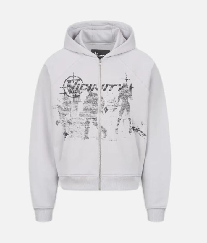 Vicinity Binary 2.0 Zip Hoodie Hell Grau