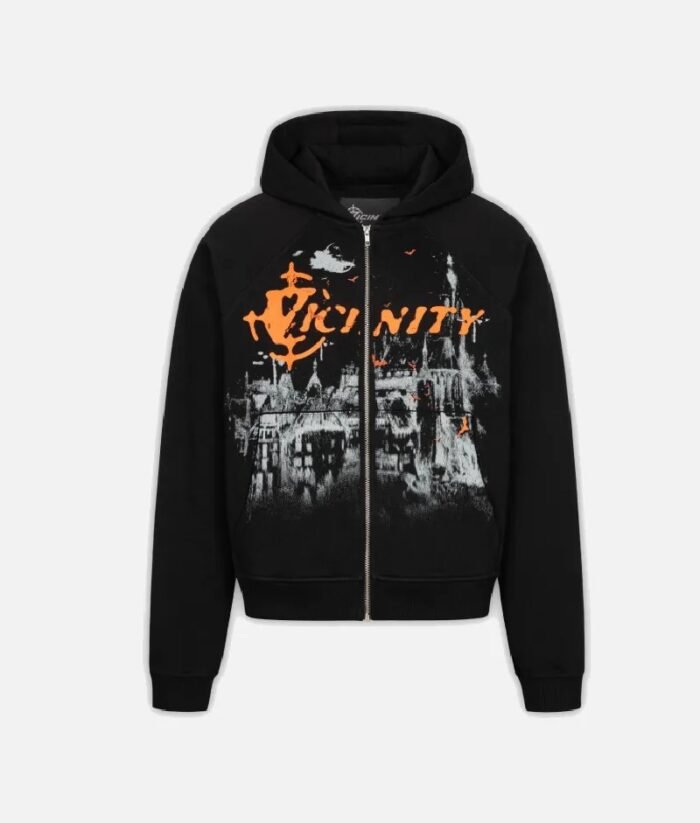 Vicinity Haunted House Hoodie Reißverschluss Schwarz