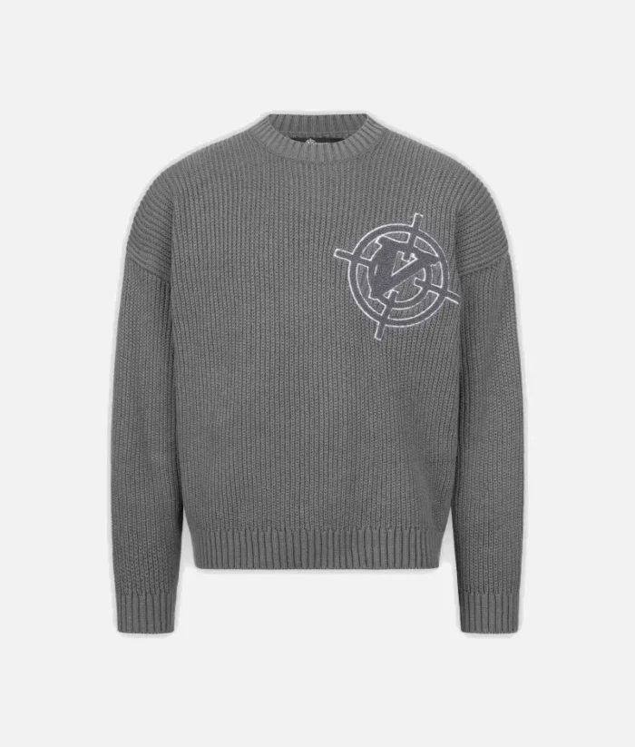 Vicinity V-Logo Knitwear Dunkel Grau